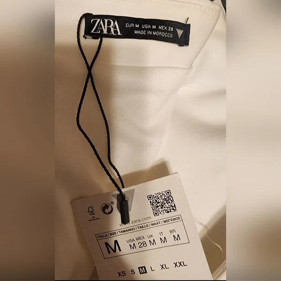 Nwt Zara strapless,white midi dress sweetheart - Picture 4 of 4